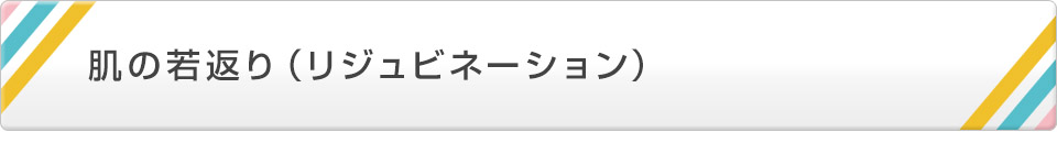 肌の若返り(リジュビネーション)